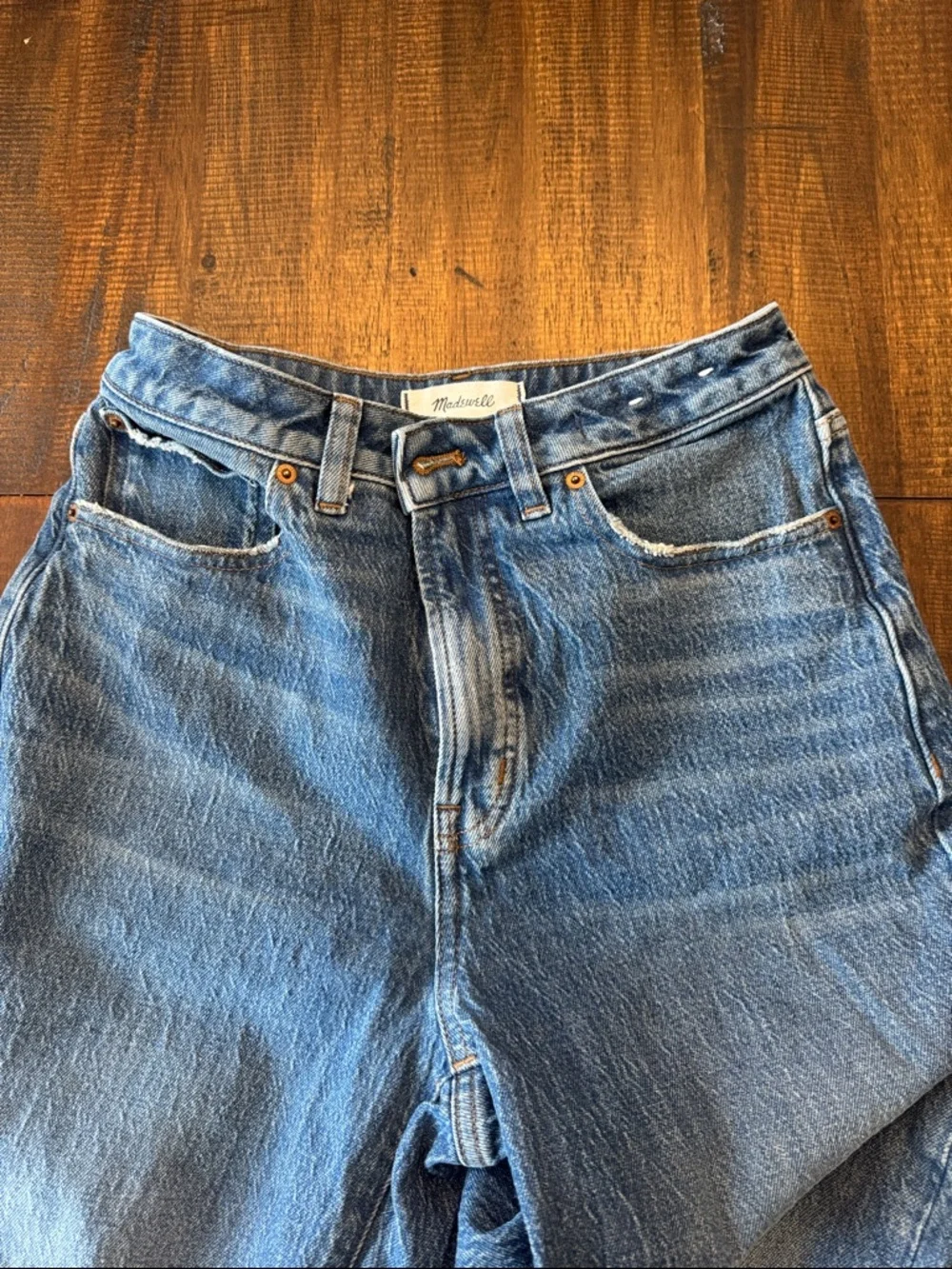 Madewell Curvy Perfect Vintage High-Rise Wide-Leg Jeans 27 tall - Picture 8 of 9